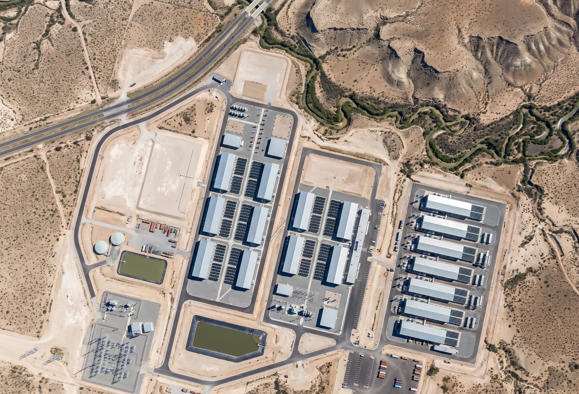 Top-down aerial rendering of a Tobosa development